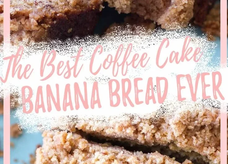 Delicious coffee cake banana bread served on a rustic plate