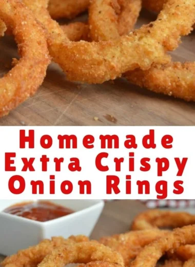 Crispy onion rings served with dipping sauce, golden and crunchy texture