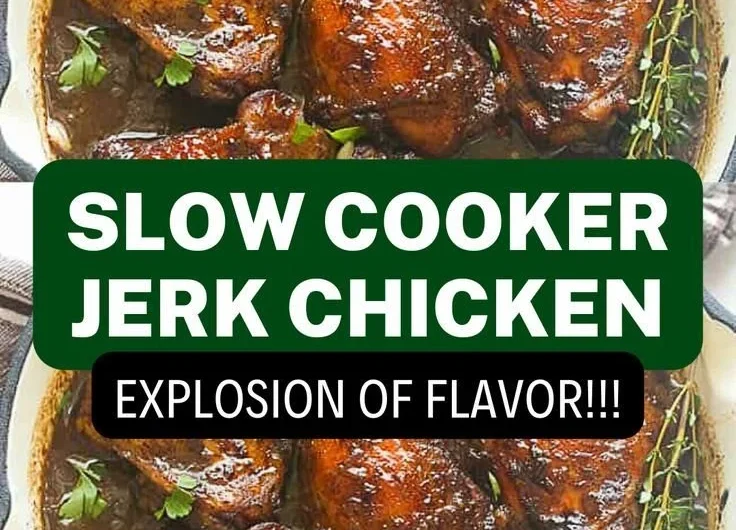 Delicious Jerk Chicken slow cooked with spices and herbs