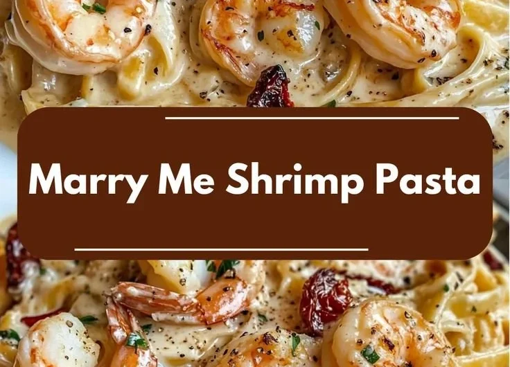 Creamy Marry Me Shrimp Pasta with flavorful sauce and shrimp served in a bowl
