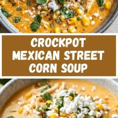 Bowl of creamy Mexican street corn soup topped with cilantro and cheese