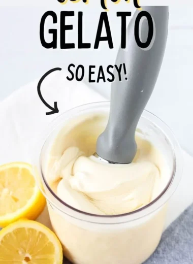 Homemade Ninja Creami lemon gelato in a bowl with lemon zest garnish.