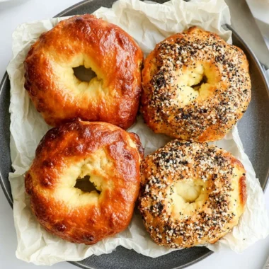 Delicious air fryer protein bagels ready to serve, high in protein and easy to make.
