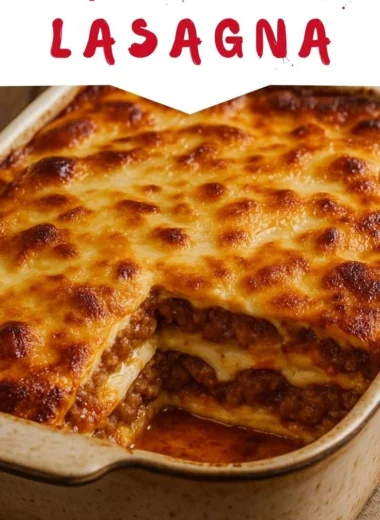 Delicious carnivore lasagna made with layers of meat and cheese