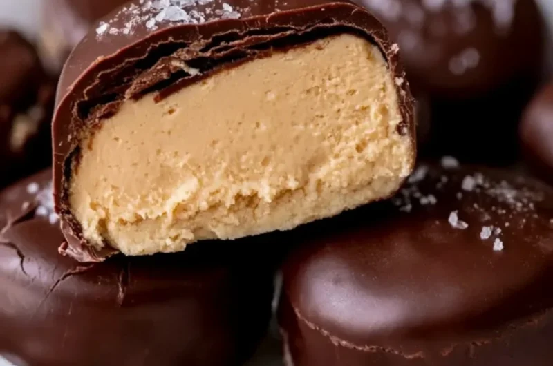 Peanut butter yogurt bites in a bowl, a healthy and tasty snack.