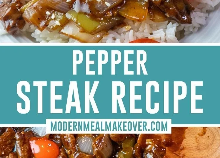 A plate of flavorful pepper steak cooked with bell peppers and spices