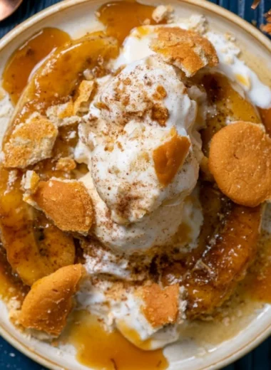 Southern Bananas Foster dessert featuring bananas, rum, and caramel sauce