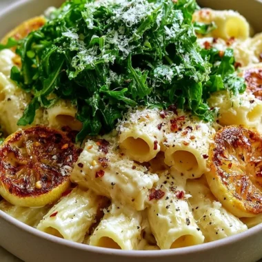 Creamy lemon ricotta pasta with arugula from Stanley Tucci's recipe
