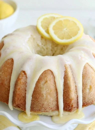 Delicious homemade Lemon Bundt Cake with a light glaze