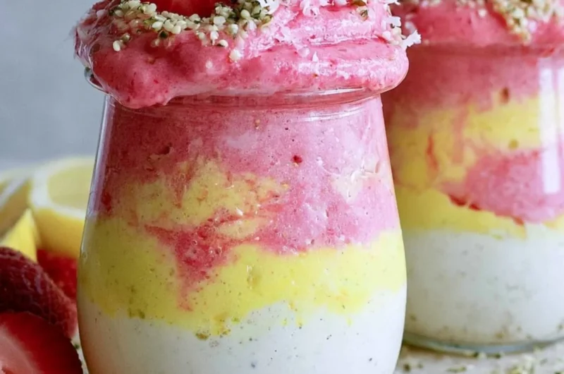Lemon ginger shots in a glass for immunity and energy boost