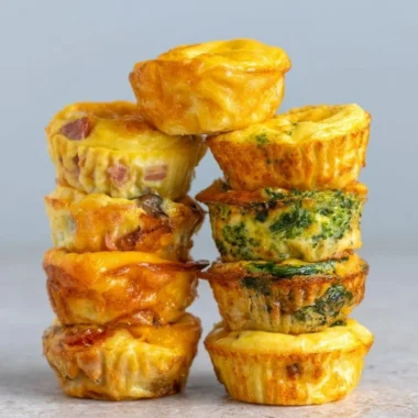 Healthy breakfast egg muffins baked in a cozy kitchen environment